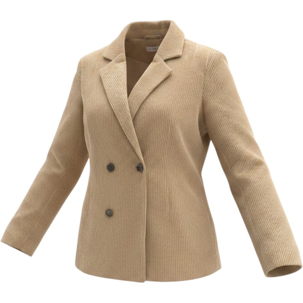 NWT Petal +‎ Pup Womens Corduroy Double Breasted Blazer Brown Tan JA4191 Size M